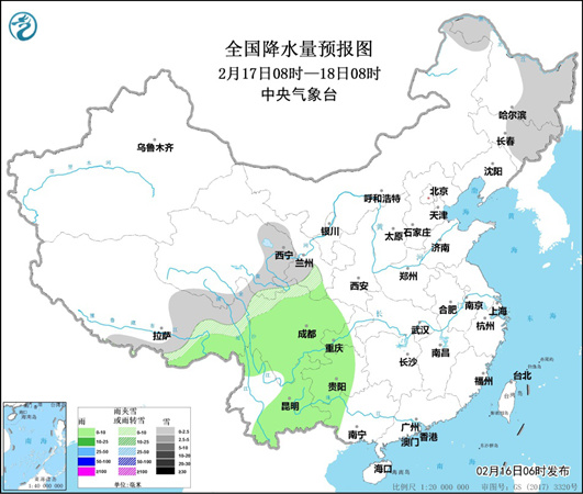 冷空气影响中东部 长江中下游以北地区风力较大2