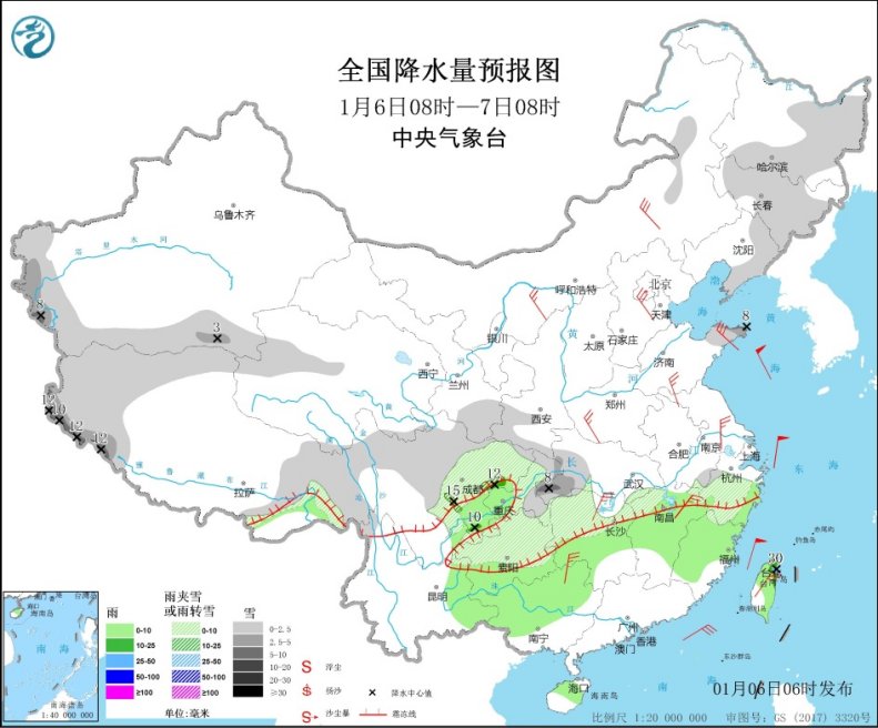 寒潮侵袭中东部地区 今明天多地气温或创今冬新低2