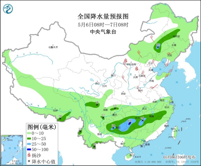 南方雨水再度发力 北方连迎两轮升温高潮1