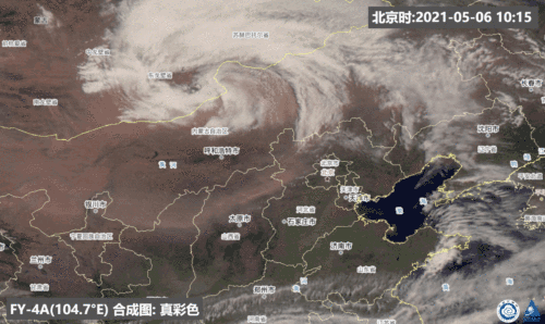 卫星之眼看沙尘：沙尘区可视面积超65.3万平方公里2