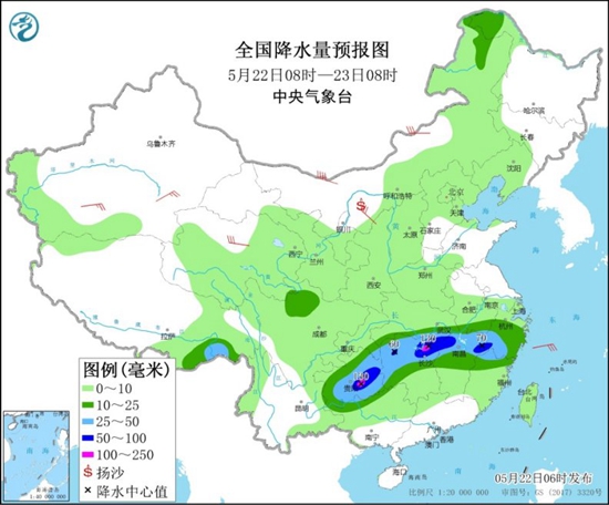 周末贵州湖南等地有大到暴雨 冷空气携大风沙尘降温齐至北方1
