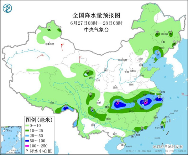 西南江南雨势较强 华北黄淮高温发展1