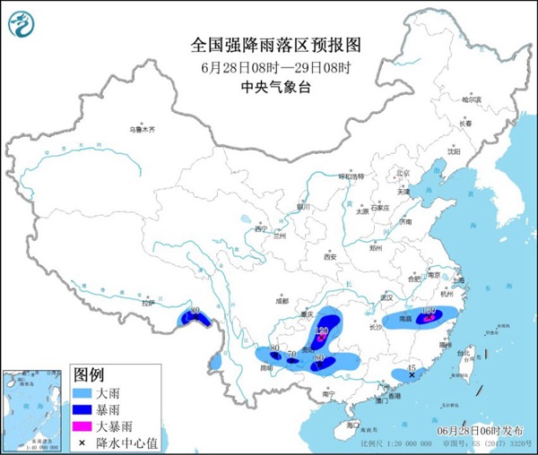暴雨黄色预警：10省区市部分地区将现大到暴雨1