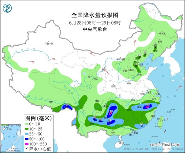 江南中北部等地雨势增强 西北黄淮高温再次打响“持久战”1