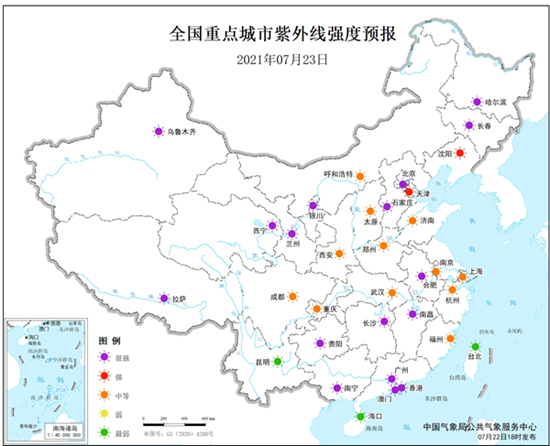 健康气象预报：内蒙古广东等7省区部分地区较易发生中暑2